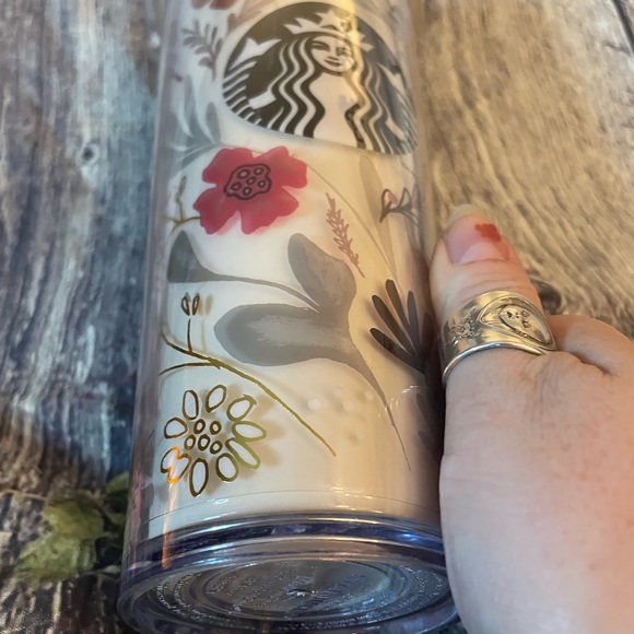 VERY RARE 2014 Starbucks Flower Pattern Floral Harvest Venti Cold Cup Tumbler - Picture 2 of 13